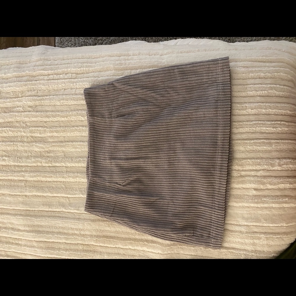 Grey corduroy skirt